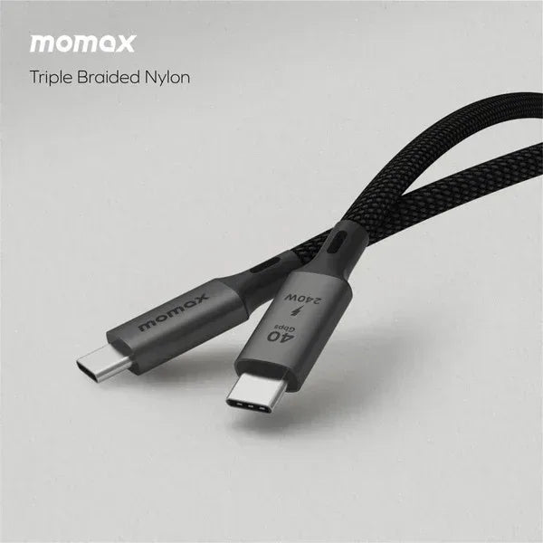 Momax Elite 240W USB-C 8K 60 Hz USB4 40Gbps Cable 1m DC39D - Three