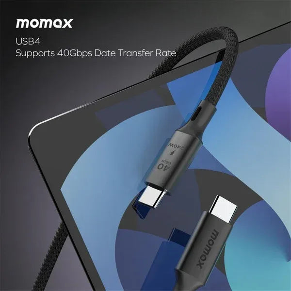 Momax Elite 240W USB-C 8K 60 Hz USB4 40Gbps Cable 1m DC39D - Three