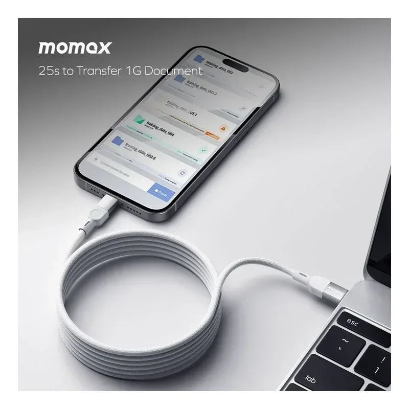 Momax Elite Mag 100W USB-C to USB-C Magnetic Cable 1m DC35W - Three