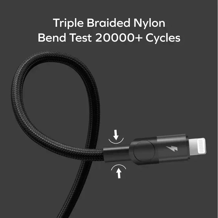 Momax Mag.Link Magnetic USB-C to Lightning Cable 60W DL57D - Three