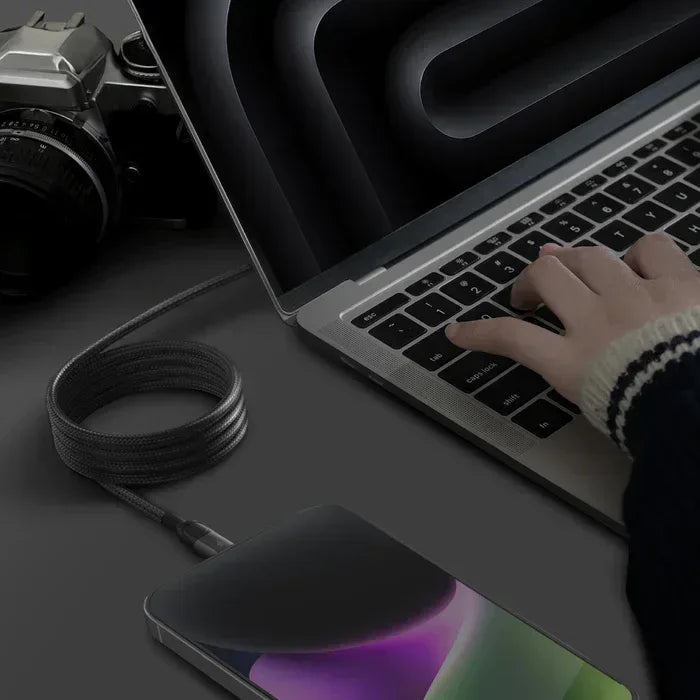Momax Mag.Link Magnetic USB-C to Lightning Cable 60W DL57D - Three