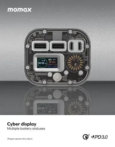 Momax iPower Stone Mini Outdoor Power Station 40000mAh - Three