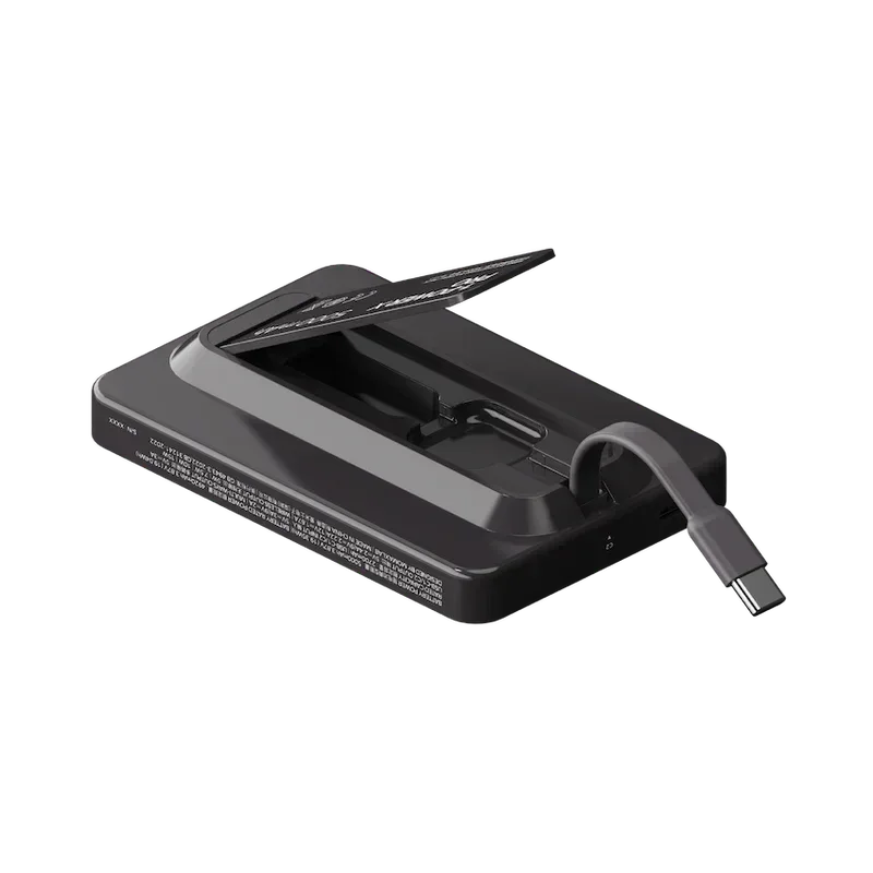 Momax Power X Pro Magnetic Wireless Power Bank 5000mAh With Built-In USB-C Cable IP131HK - Three