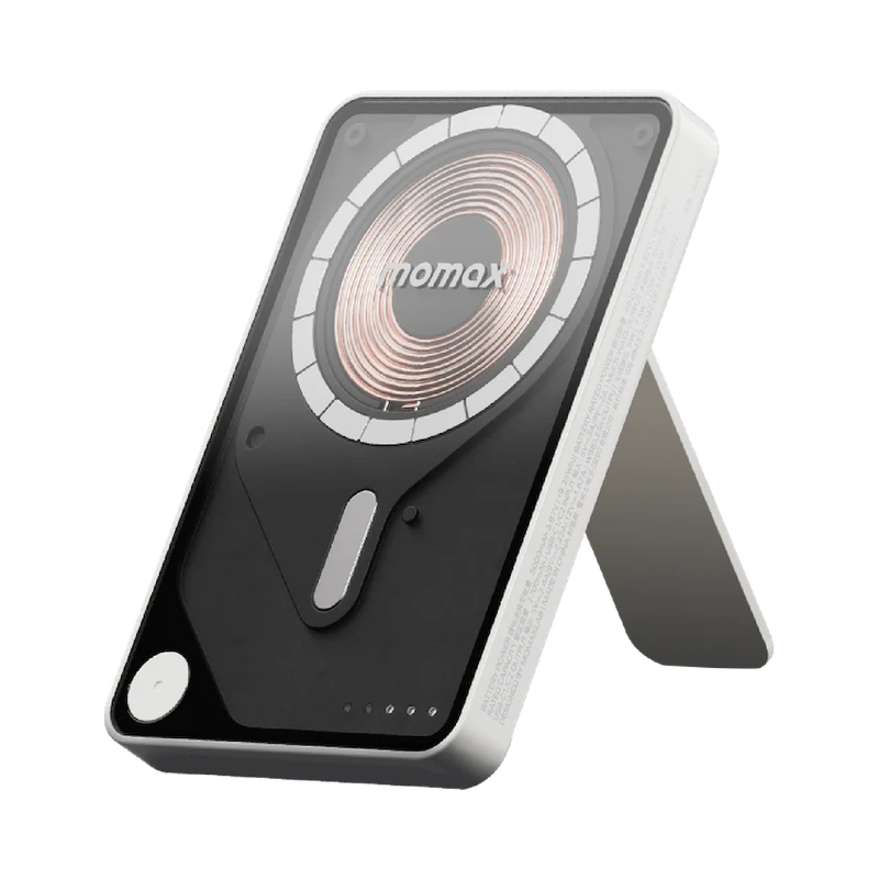 Momax Power X Pro Magnetic Wireless Power Bank 5000mAh With Built-In USB-C Cable