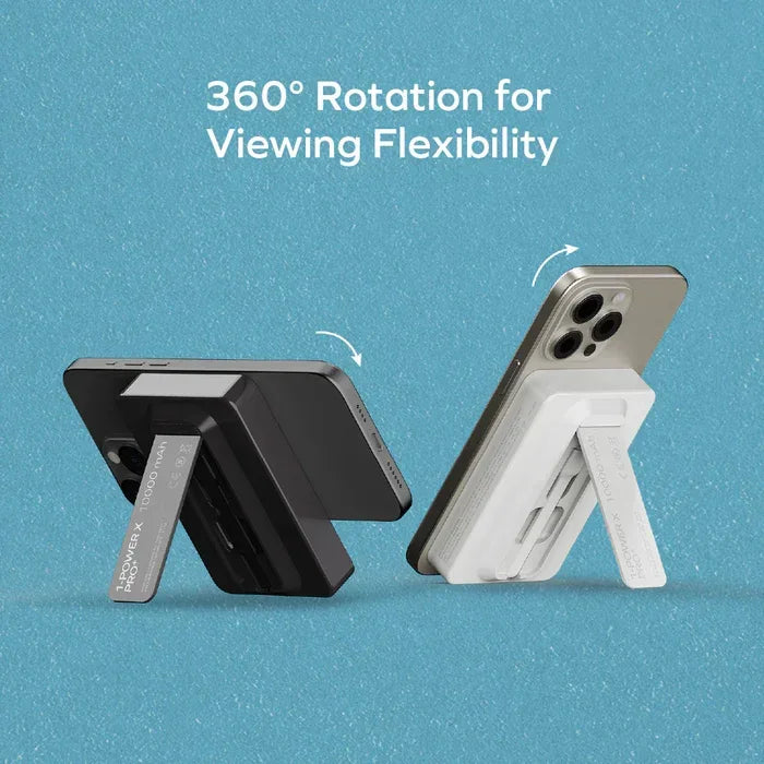 Momax Power X Pro+ Magnetic Wireless Power Bank 10000mAh With Built-In USB-C Cable IP132HK - Three