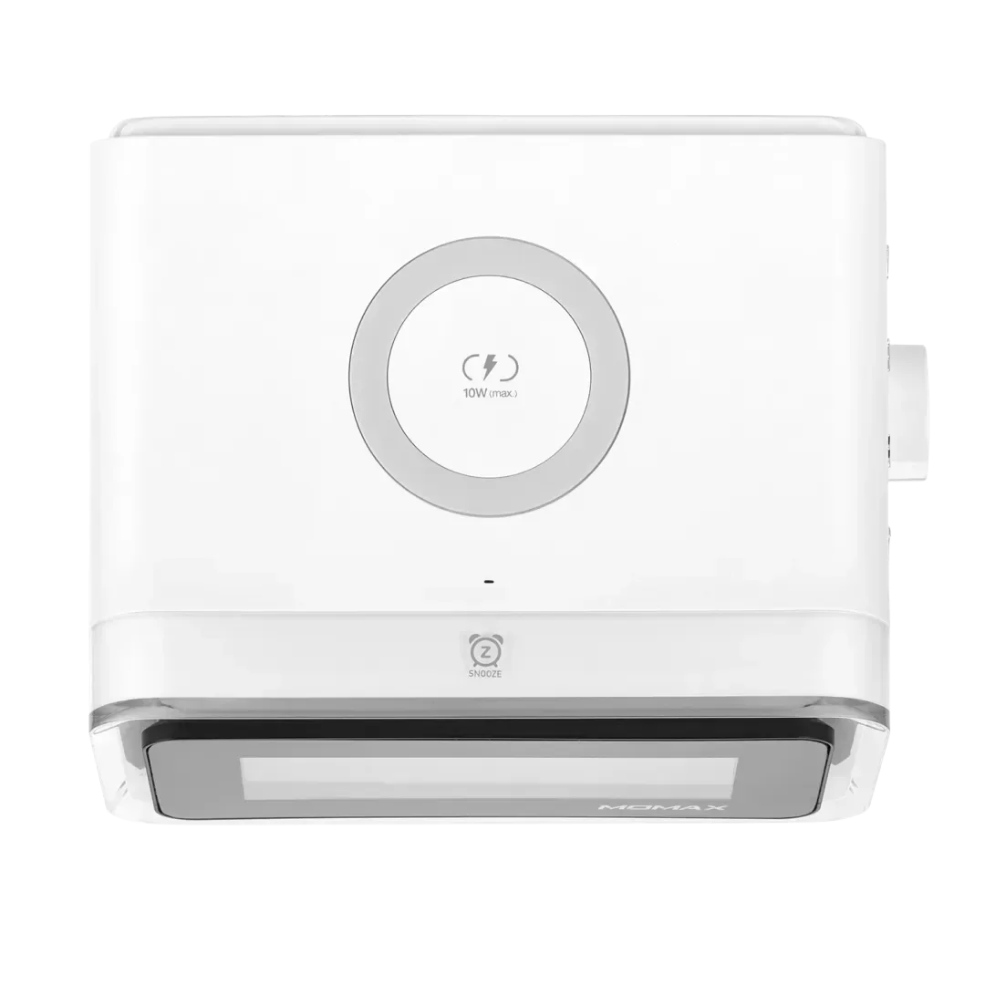 Momax Q.Clock2 Digital clock with wireless charger - Three