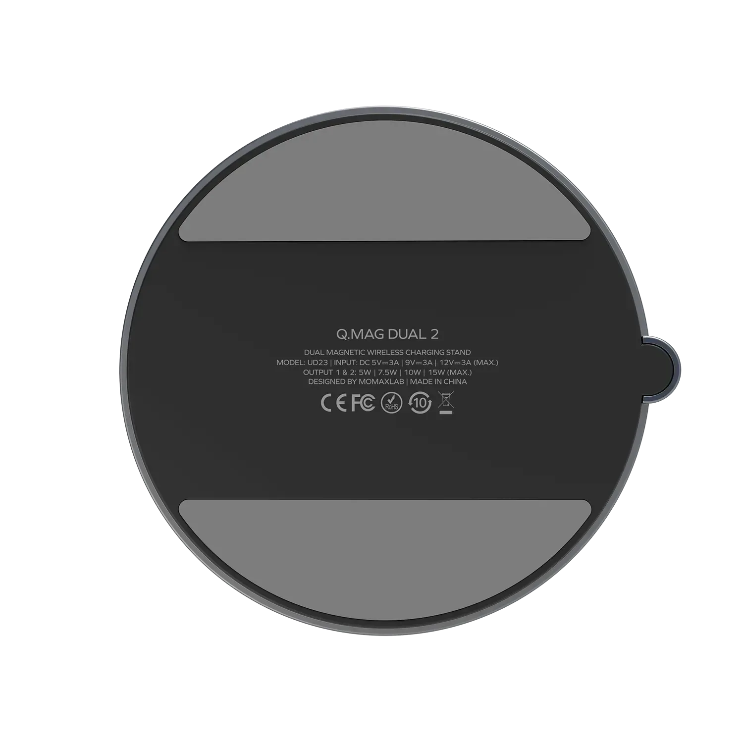 Momax Q.MAG Dual 2 Dual Magnetic Wireless Charging Stand UD23E - Three