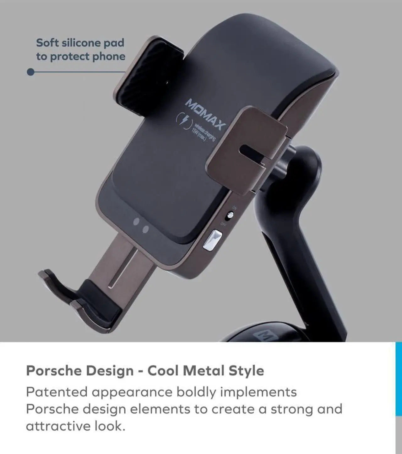 Momax Q.Mount Smart IR Auto Clamping Wireless Charging Car Mount CM12