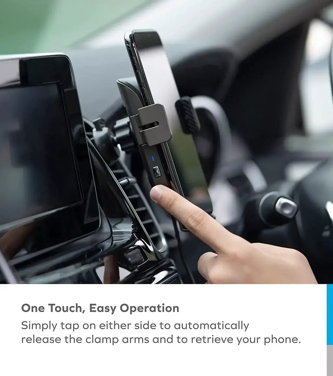 Momax Q.Mount Smart IR Auto Clamping Wireless Charging Car Mount CM12 - Three