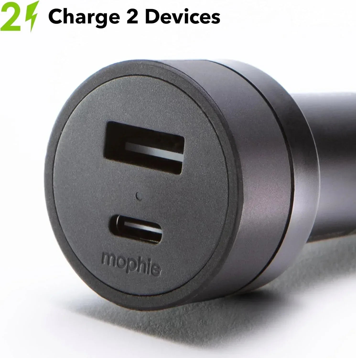 Mophie 42W Dual Port USB-C + USB-A Car Charger - Three