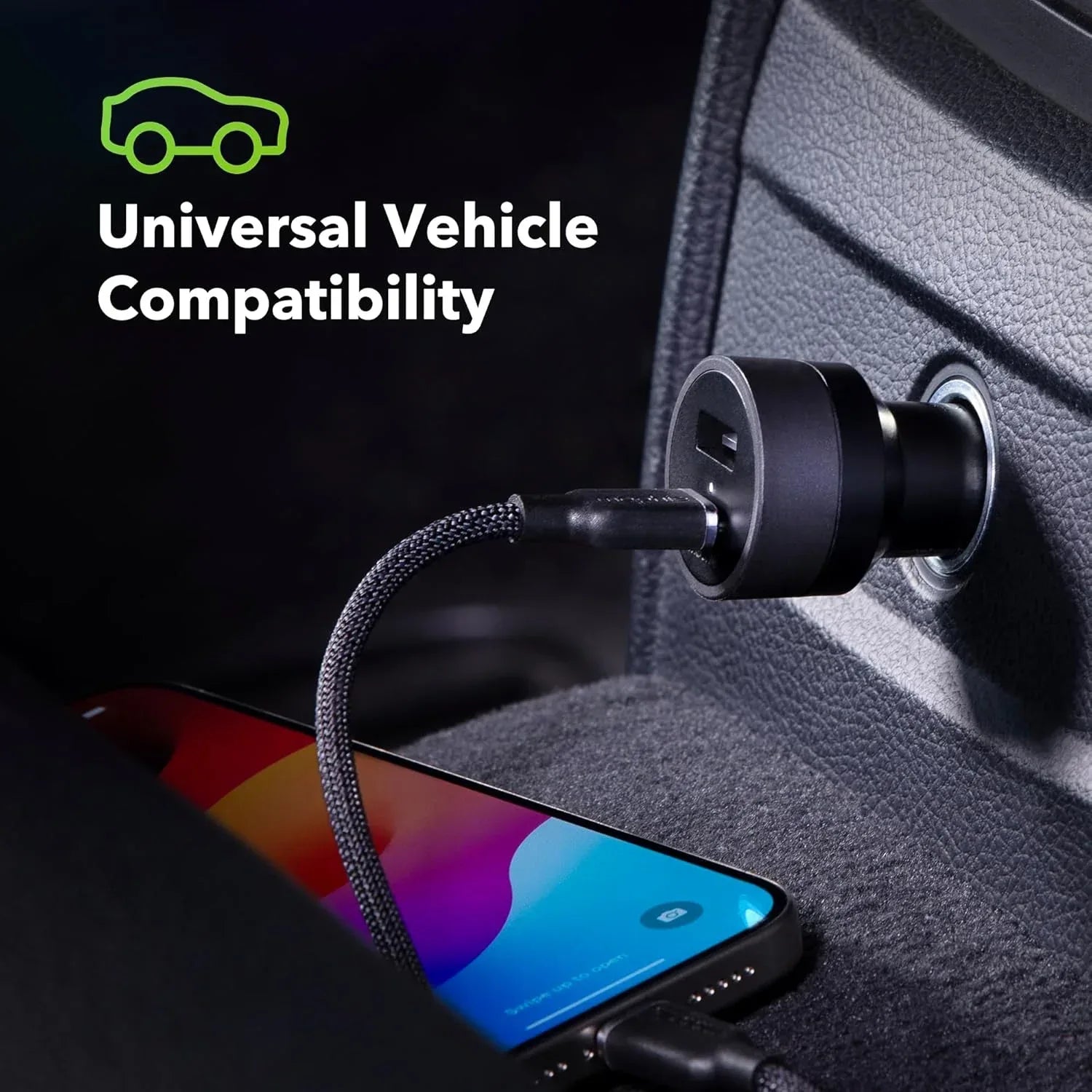 Mophie 42W Dual Port USB-C + USB-A Car Charger - Three