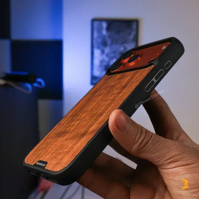 Axen Wood Magsafe Case iPhone 17 Pro Max - Three