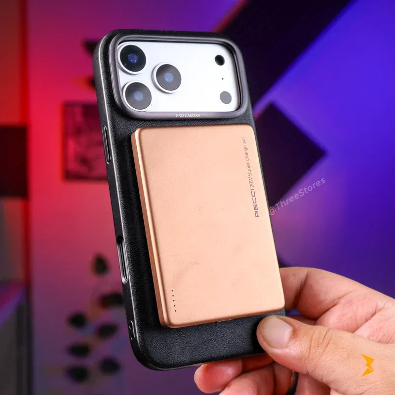 Mvro Leather Magsafe Case iPhone 17 Pro Max - Three