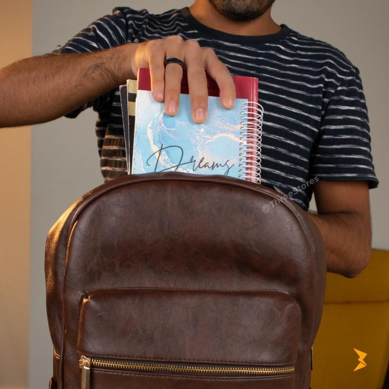 N-Elegance Sky Leather Backpack - Three