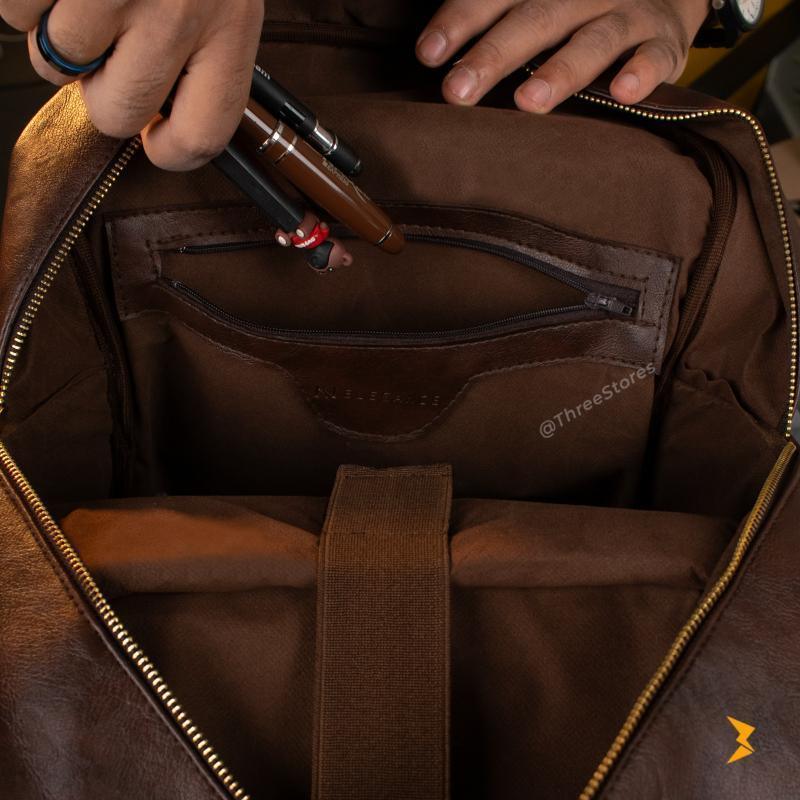 N-Elegance Sky Leather Backpack - Three