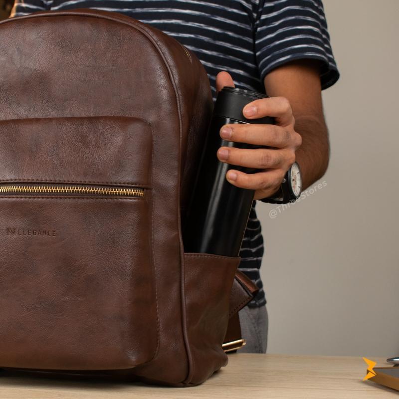 N-Elegance Sky Leather Backpack - Three