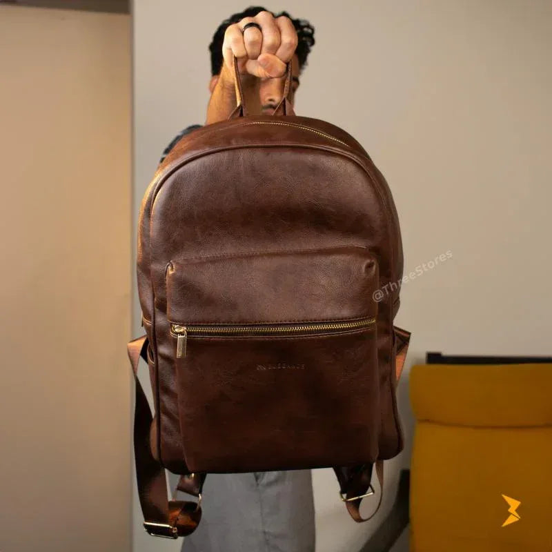 N-Elegance Sky Leather Backpack - Three