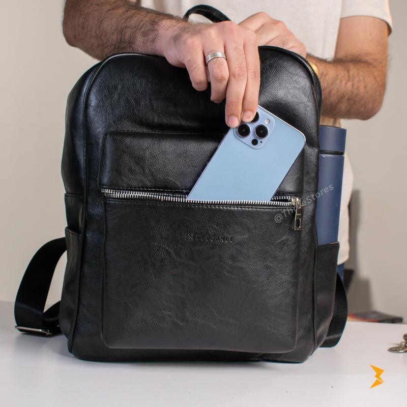 N-Elegance Sky Leather Backpack - Three