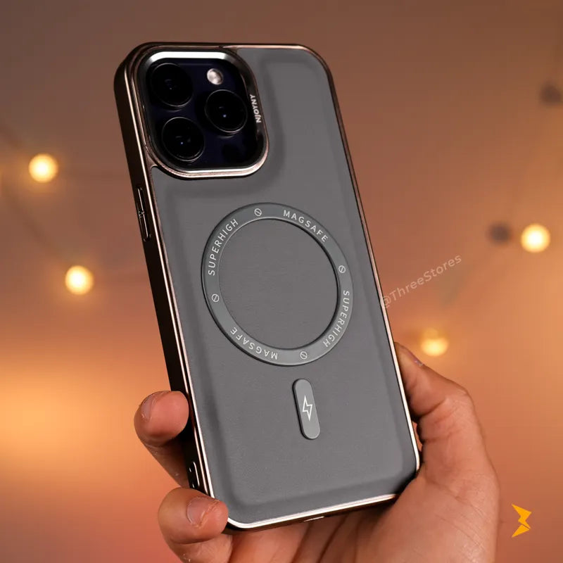 NJOYNY Leather Magsafe Case iPhone 15 Pro Max