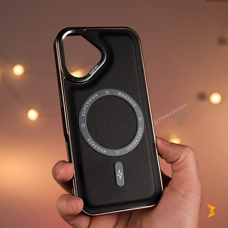 NJOYNY Leather Magsafe Case iPhone 17