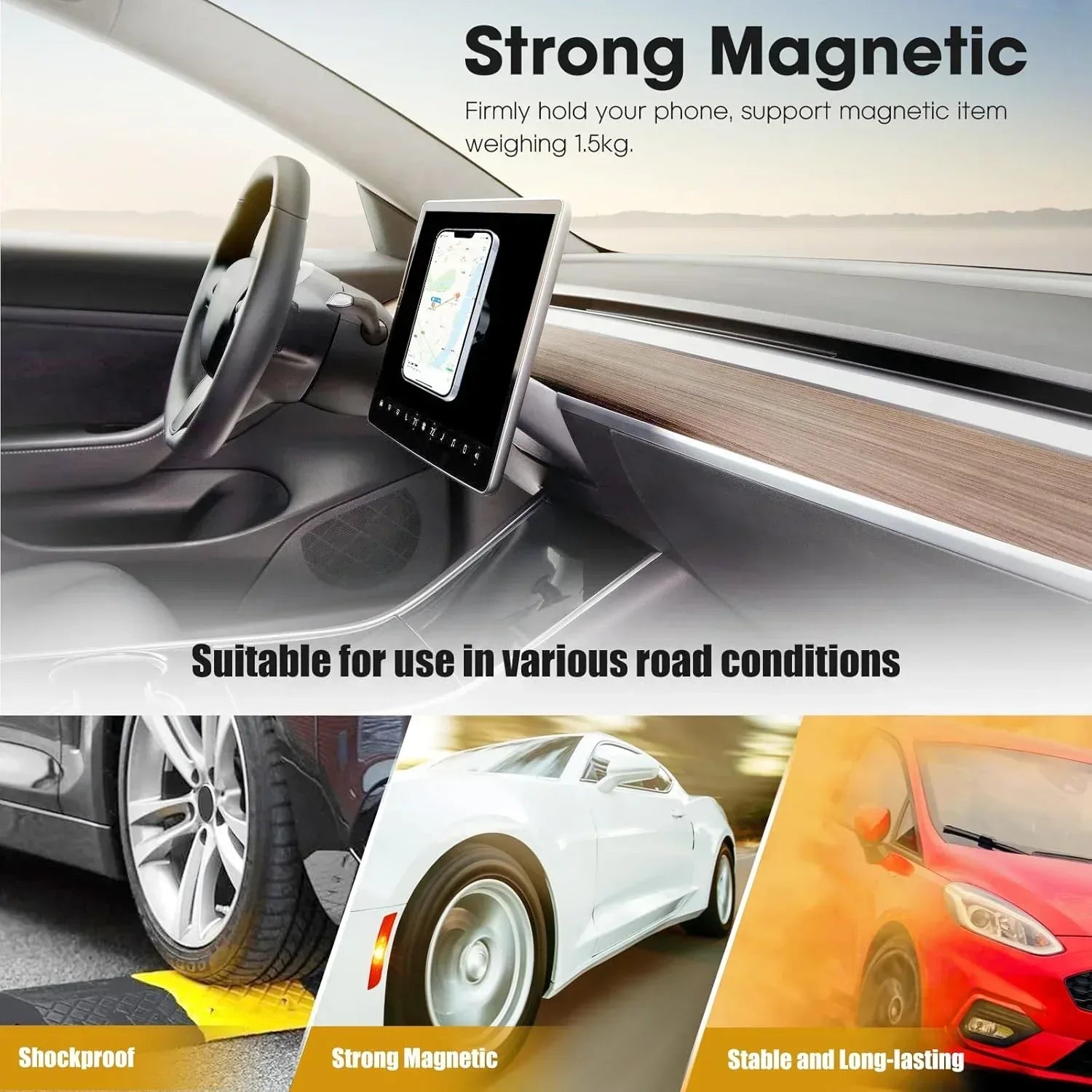Naidun Double sided Magnetic Phone Stand - Three