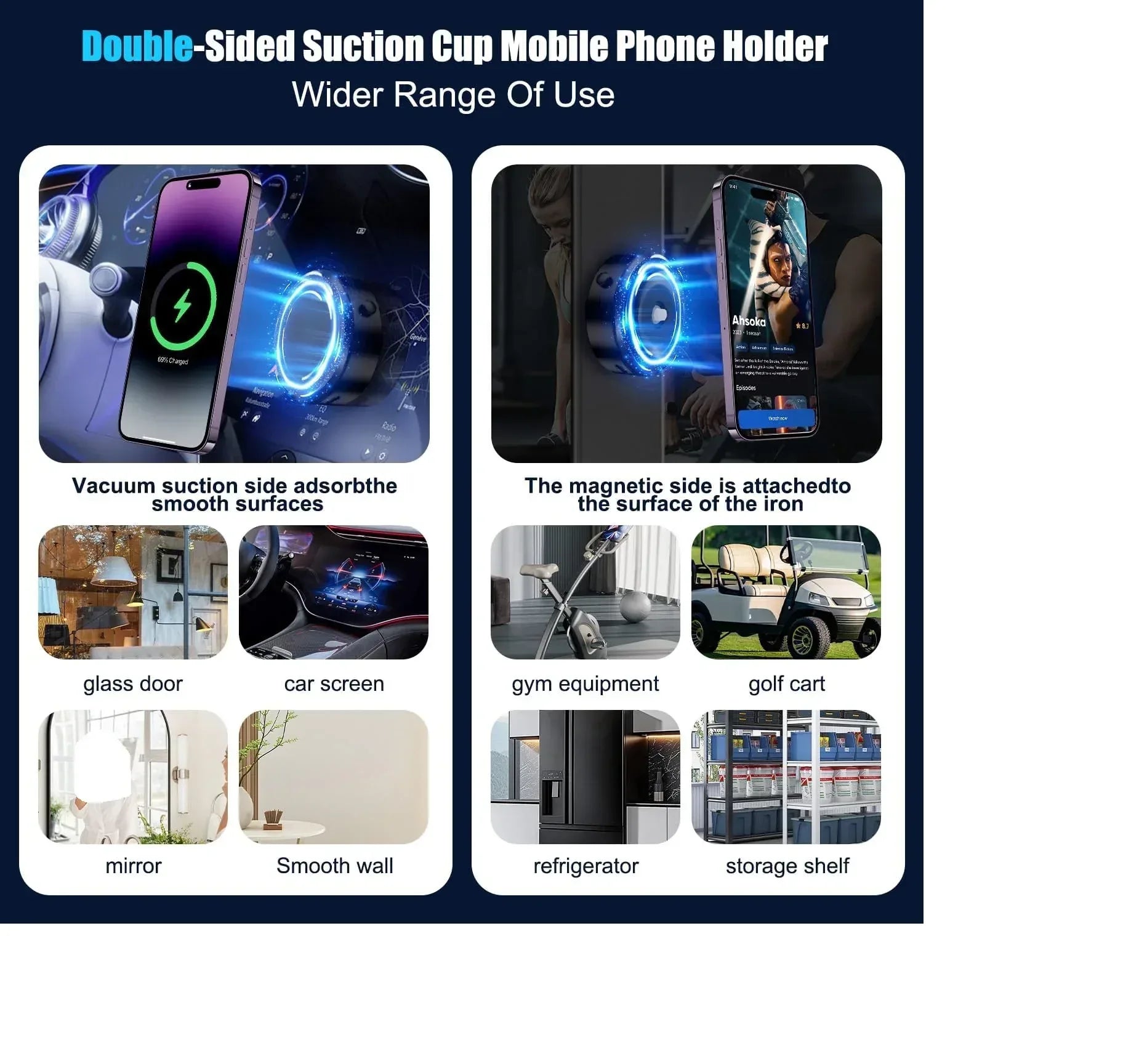 Naidun Double sided Magnetic Phone Stand - Three