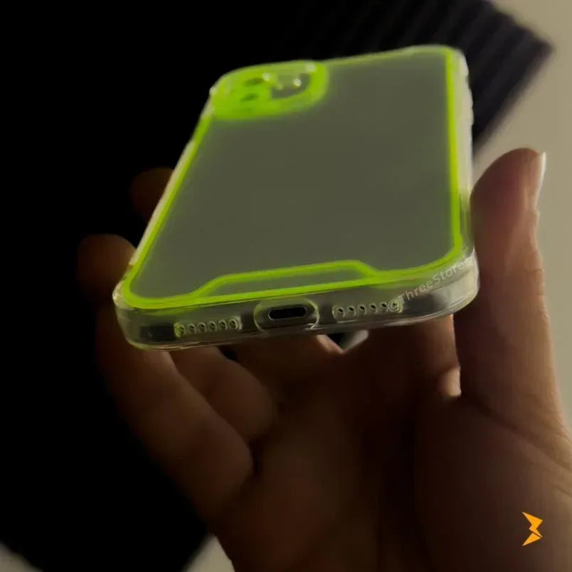 Night Light Neon Transparent Case iPhone 11 - Three
