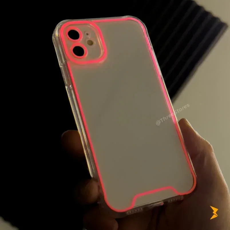 Night Light Neon Transparent Case iPhone 11 - Three