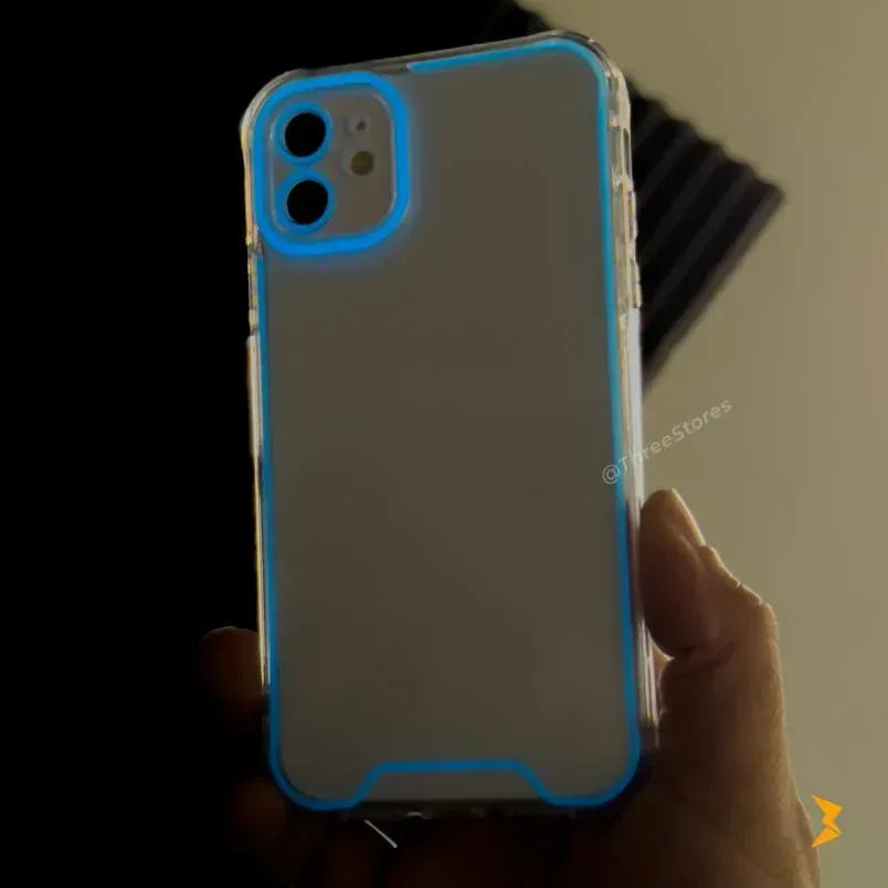 Night Light Neon Transparent Case iPhone 11 - Three
