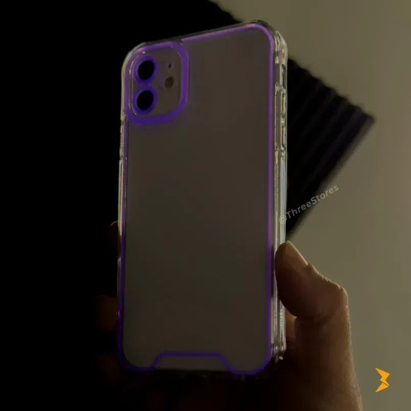 Night Light Neon Transparent Case iPhone 11 - Three