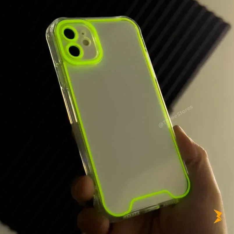 Night Light Neon Transparent Case iPhone 11 - Three