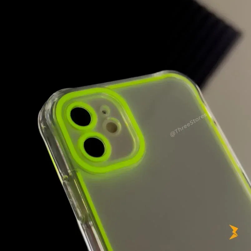 Night Light Neon Transparent Case iPhone 11 - Three