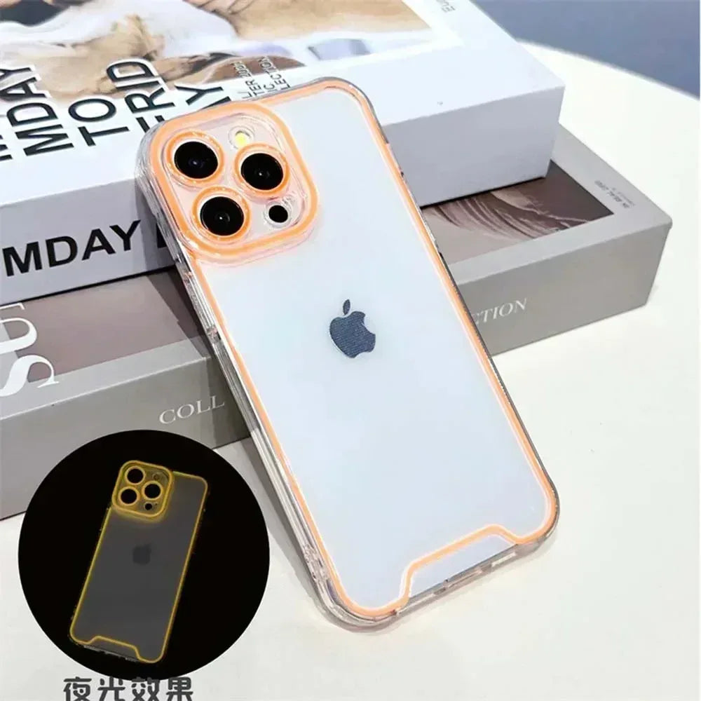 Night Light Neon Transparent Case iPhone 12 Pro - Three