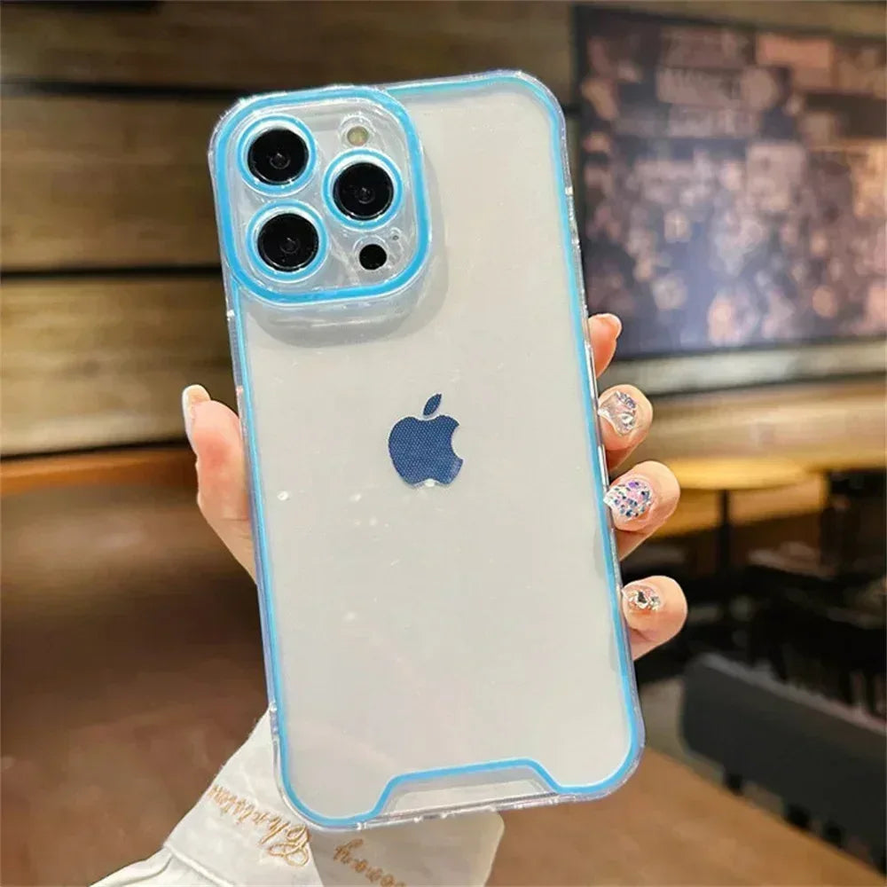 Night Light Neon Transparent Case iPhone 12 Pro - Three