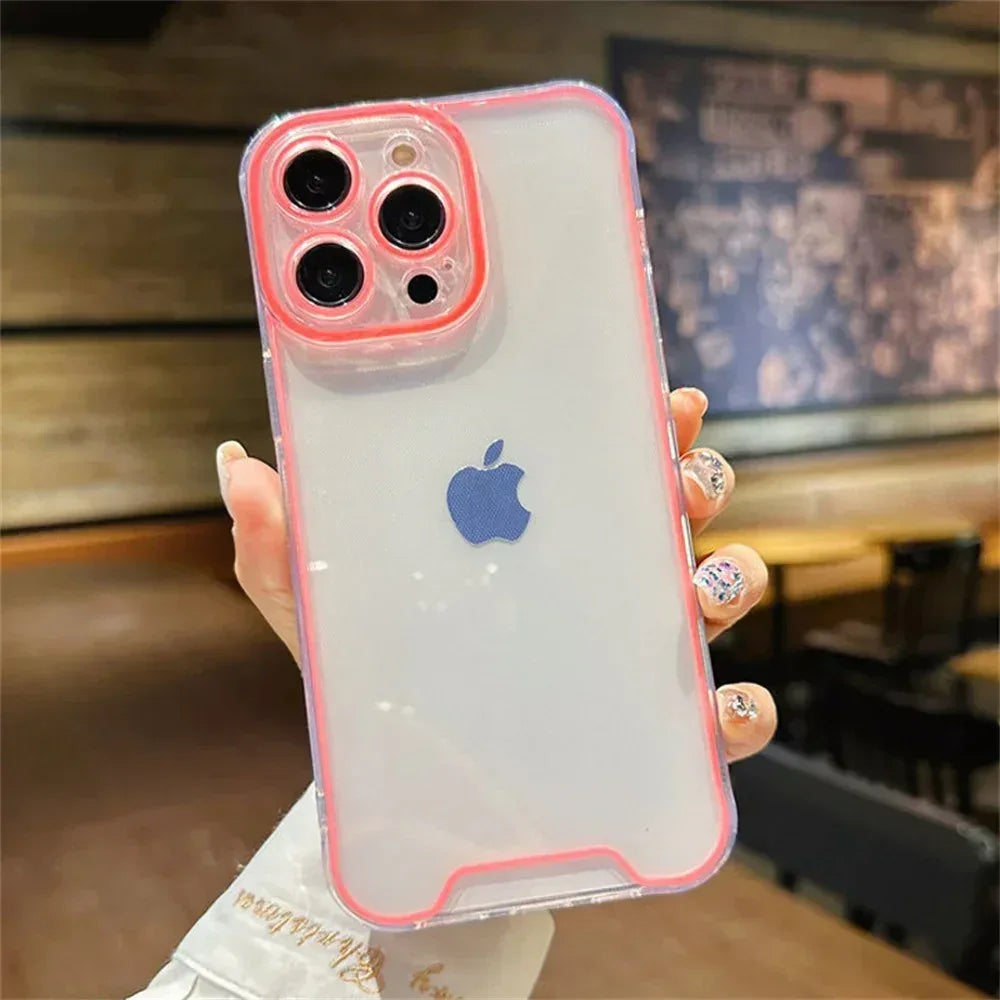 Night Light Neon Transparent Case iPhone 15 Pro Max - Three