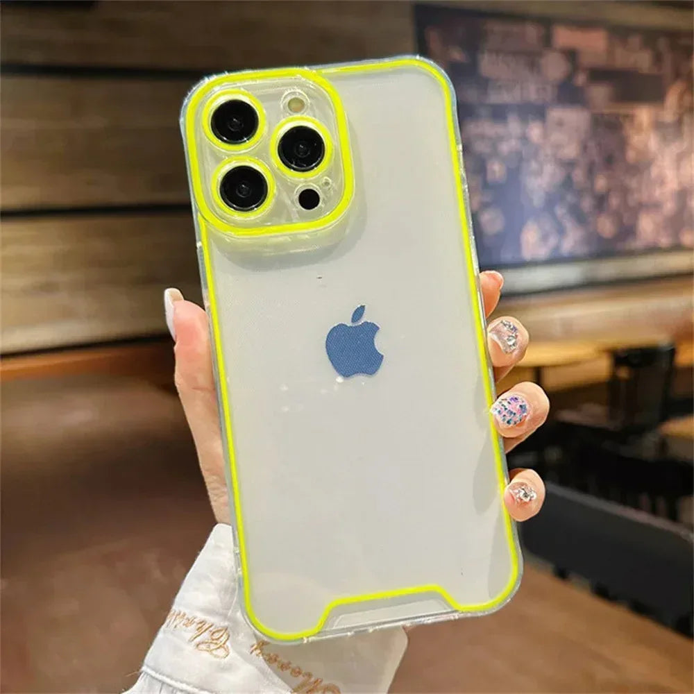 Night Light Neon Transparent Case iPhone 13 Pro Max - Three