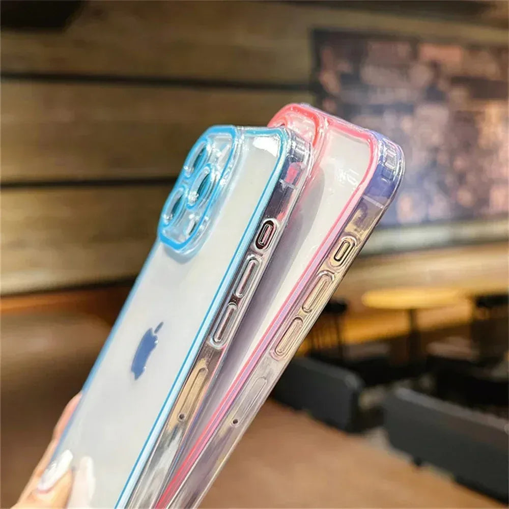 Night Light Neon Transparent Case iPhone 13 Pro Max - Three