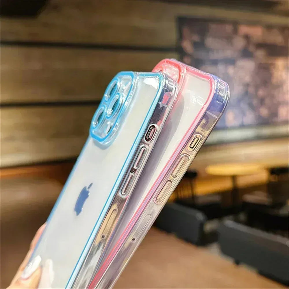 Night Light Neon Transparent Case iPhone 12 Pro - Three