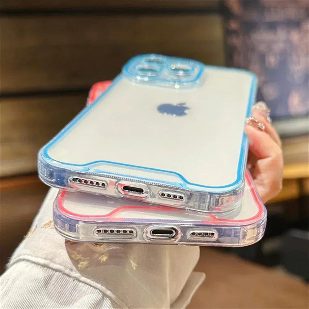Night Light Neon Transparent Case iPhone 11 Pro Max - Three