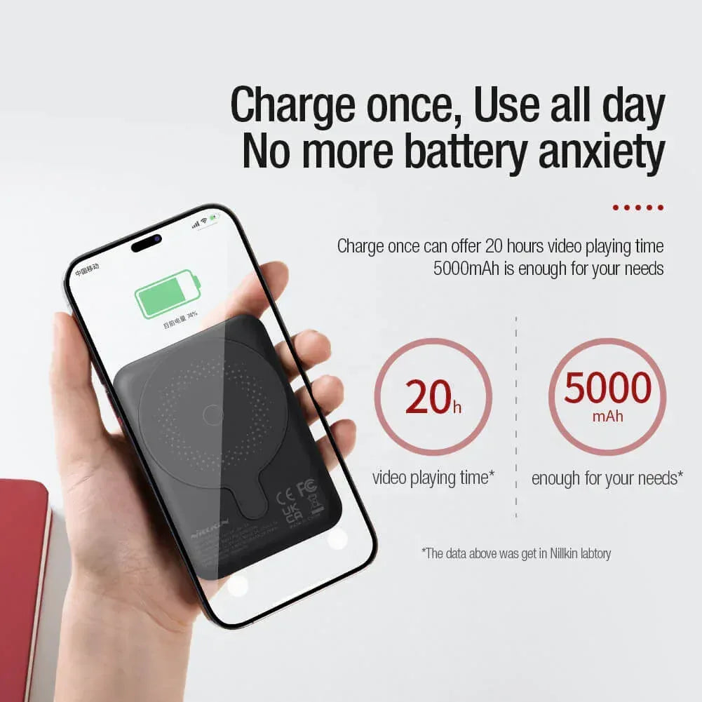 Nillkin 5000 mAh PowerStone Magnetic Power Bank - Three
