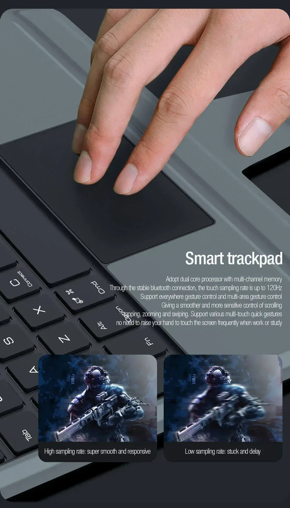 Nillkin Bumper Combo Backlit Keyboard Case for Apple iPad 11 A16 (2025), Apple iPad 10, iPad 10.9 (2022) - Three