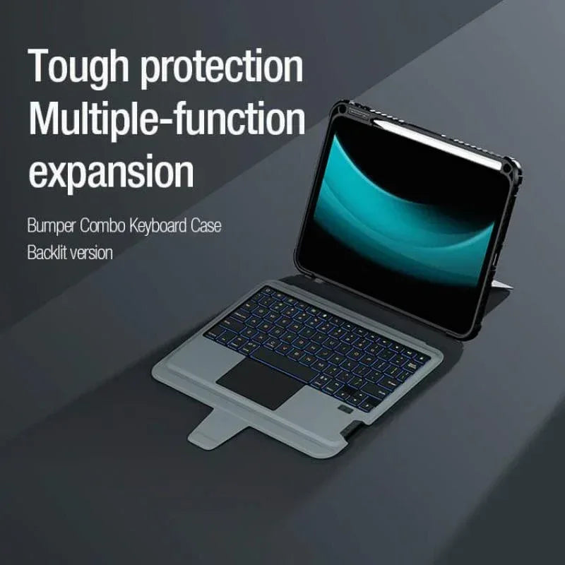 Nillkin Bumper Combo Backlit Keyboard Case for Apple iPad 11 A16 (2025), Apple iPad 10, iPad 10.9 (2022) - Three