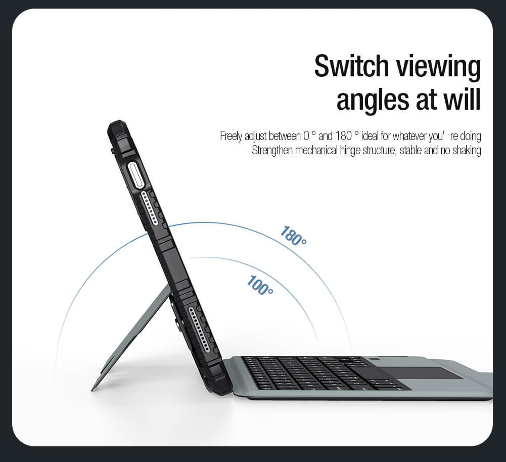 Nillkin Bumper Combo Backlit Keyboard Case for Apple iPad 11 A16 (2025), Apple iPad 10, iPad 10.9 (2022)