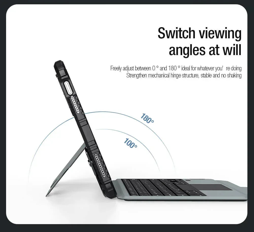 Nillkin Bumper Combo Backlit Keyboard Case for Apple iPad 11 A16 (2025), Apple iPad 10, iPad 10.9 (2022) - Three