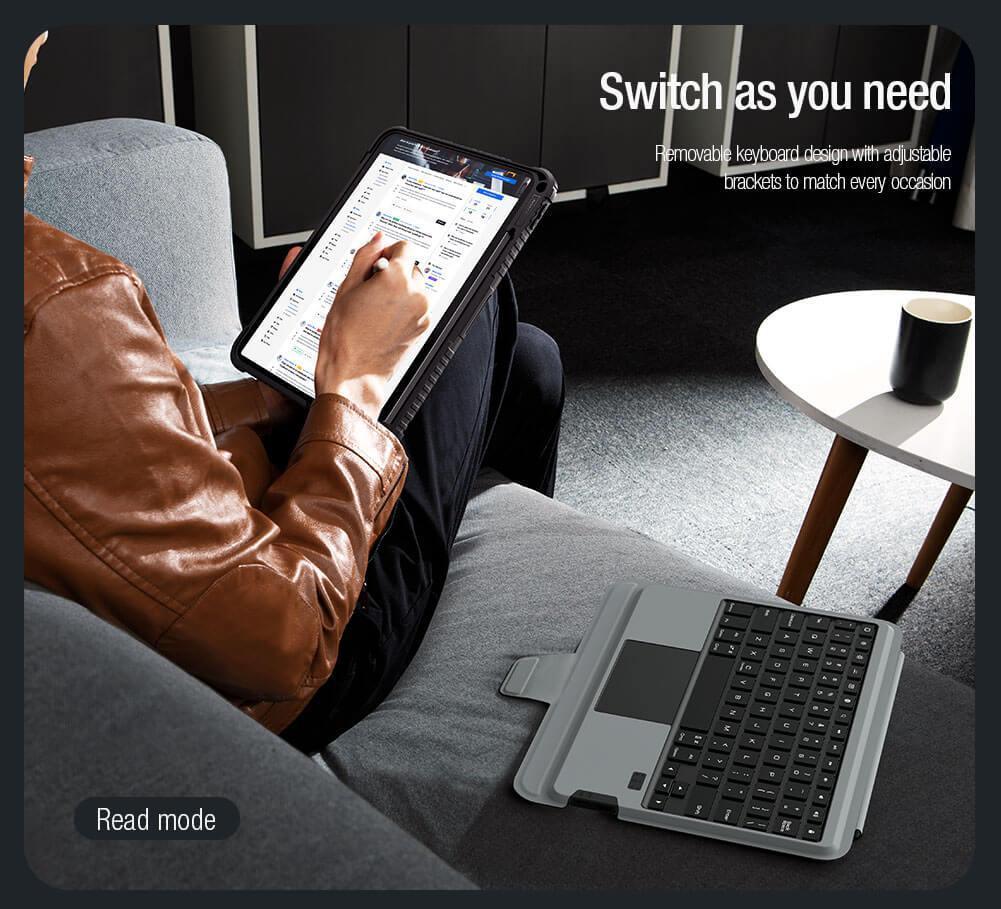 Nillkin Bumper Combo Keyboard Case for ipad 11 (a16) 2025 ipad 10/10.9 2022 - Three