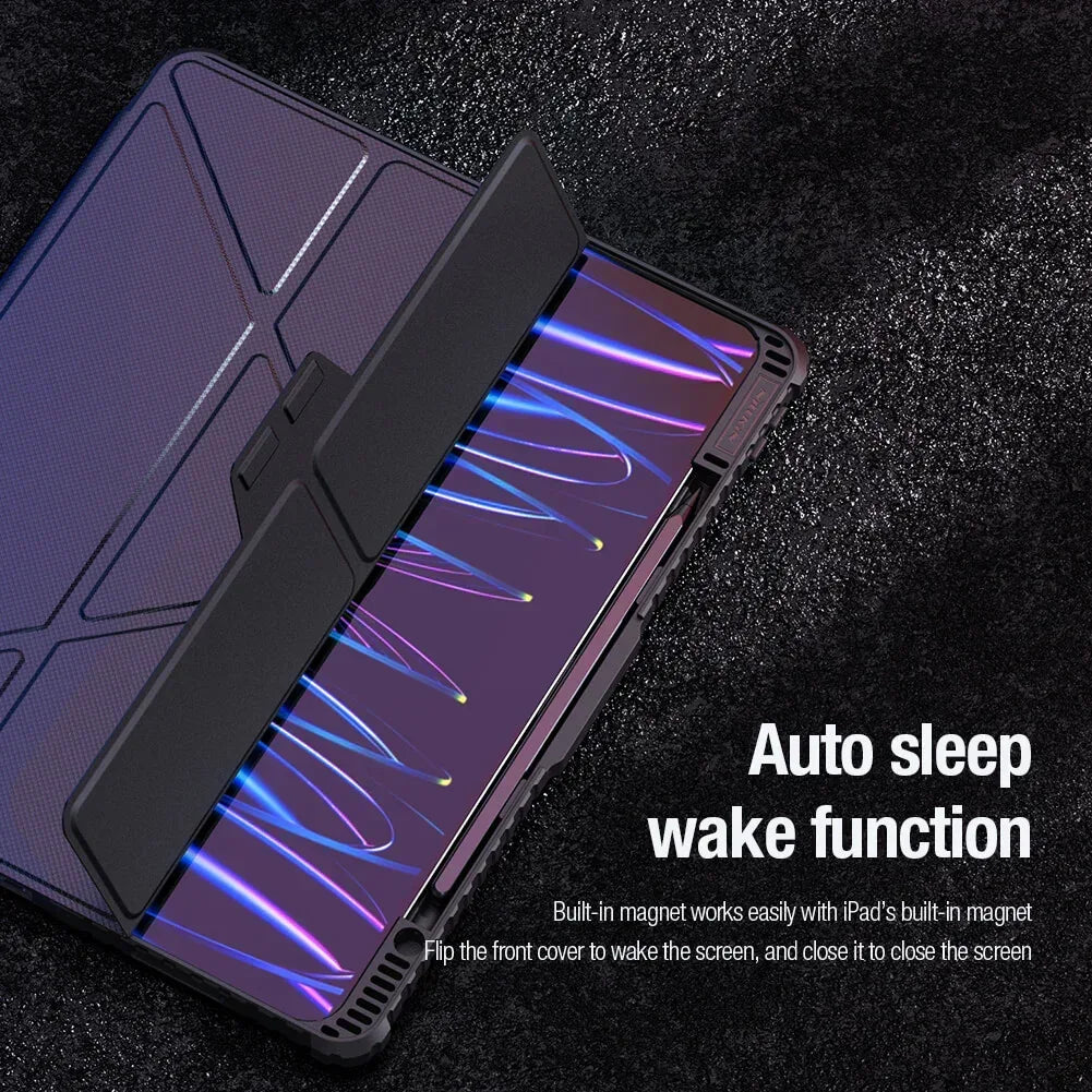 Nillkin Bumper Leather Cover Case Multi-angle Folding Style For & iPad Pro 13 (2025) iPad Air 13 (2025) & iPad Pro 13 (2024) - Three