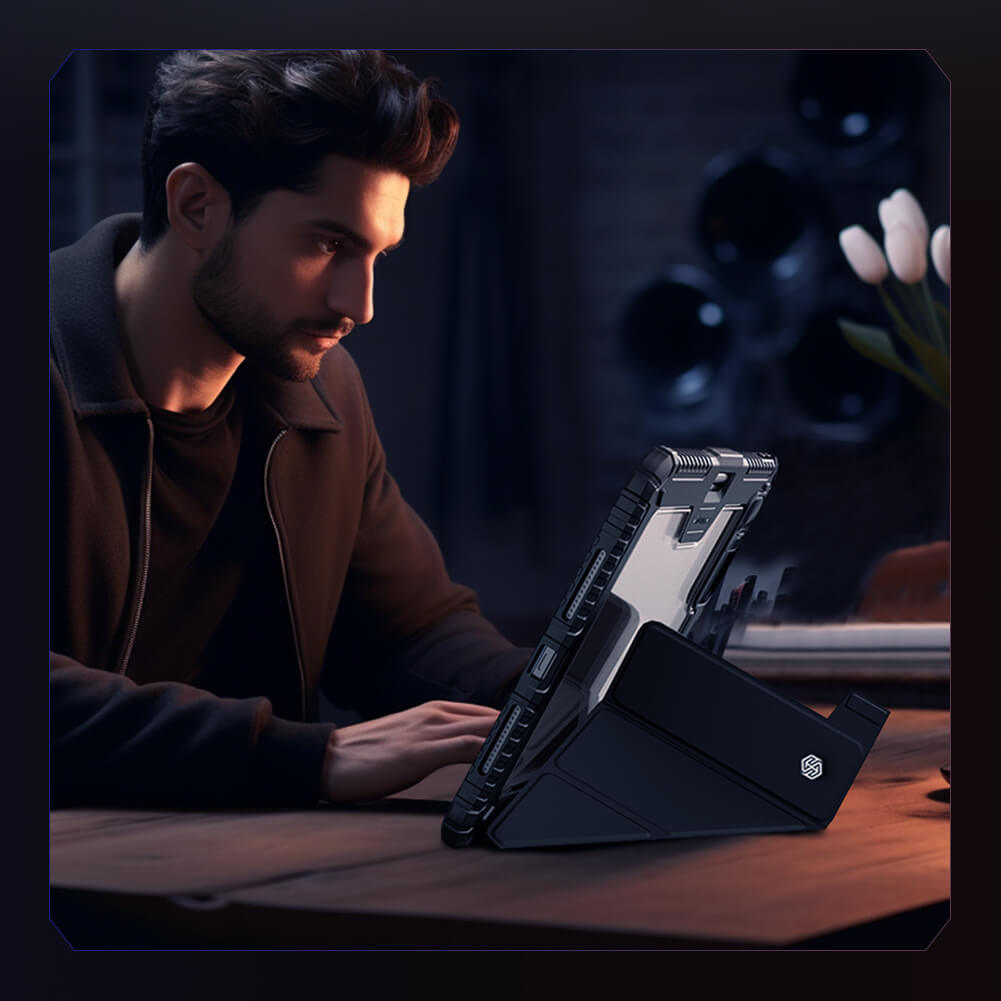 Nillkin Bumper Leather Cover Case Multi-angle Folding Style For & iPad Pro 13 (2025) iPad Air 13 (2025) & iPad Pro 13 (2024)