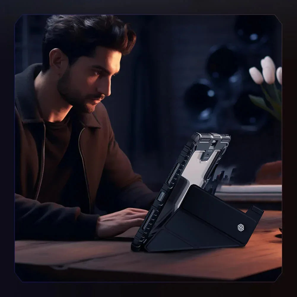 Nillkin Bumper Leather Cover Case Multi-angle Folding Style For & iPad Pro 13 (2025) iPad Air 13 (2025) & iPad Pro 13 (2024) - Three