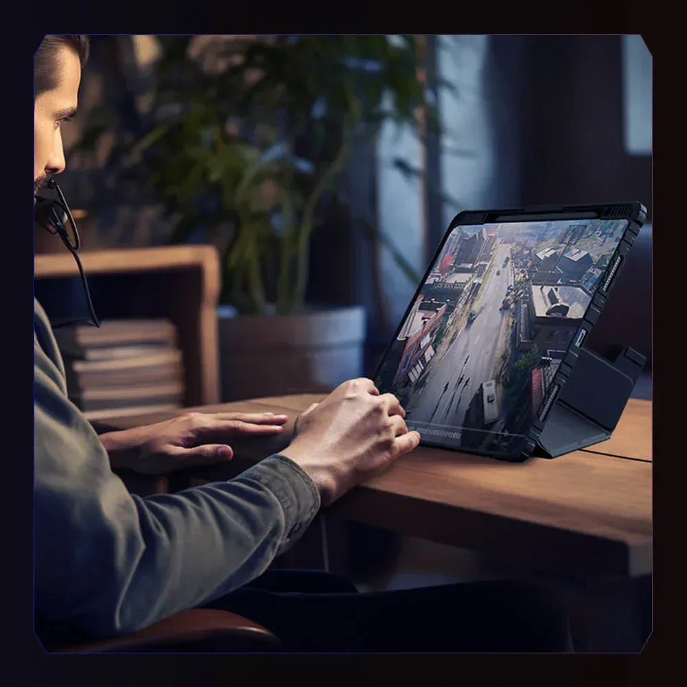 Nillkin Bumper Leather Cover Case Multi-angle Folding Style For & iPad Pro 13 (2025) iPad Air 13 (2025) & iPad Pro 13 (2024) - Three