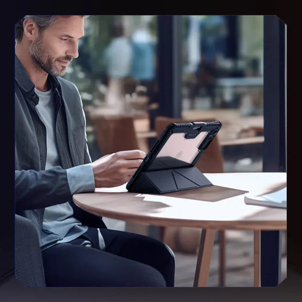 Nillkin Bumper Leather Cover Case Multi-angle Folding Style For & iPad Pro 13 (2025) iPad Air 13 (2025) & iPad Pro 13 (2024) - Three